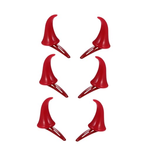 CONGARTENO 3 Paare Halloween Haarspangen Ox Horn Design Rutschfestes Haarschmuck Für Damen Festliche Kostüm Accessoires von CONGARTENO