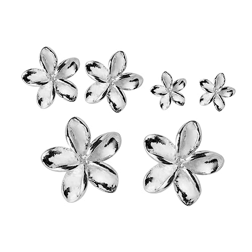 CONGARTENO 3 Paare Silber Blumen Ohrstecker Süße Fünfblättrige Blumenohrringe für Damen Leicht und Hautfreundlich Perfekter Schmuck für Alltag und Besondere Anlässe von CONGARTENO