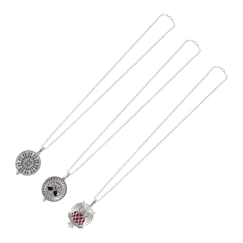 CONGARTENO 3 Stück Aromatherapie Anhänger Duftkette Aromatherapie Halsketten Elegante Parfüm Diffuser Anhänger Zufälliger Stil Ohne Kette Für Damen und Herren von CONGARTENO
