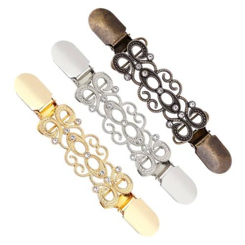 CONGARTENO 3 Stück Cardigan Clips Praktische Strickjacken Clips zur Befestigung von Pullovern Schals und Oberteilen Elegantes Accessoire für Damen und Mädchen CONGARTENO 3 Stück Cardigan Clips Praktische Strickjacken Clips zur Befestigung von Pullovern Schals und Oberteilen Elegantes Accessoire für Damen und Mädchen von CONGARTENO