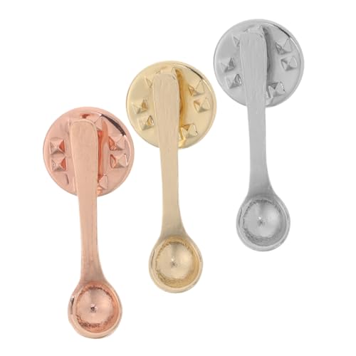 CONGARTENO 3 Stück Kaffee Löffel Brosche aus Legiertem Lustige Cartoon Anstecker für Taschen Hüte und Kleidung Kreative Farbige Pins für Kaffeeliebhaber bei Cafés Restaurants und Partys von CONGARTENO