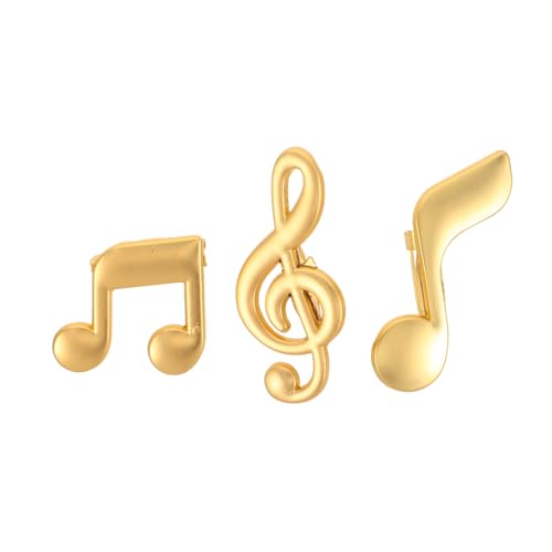CONGARTENO 3 Stück Musikalische Notenbrosche Teilig Koreastil Stilvolle Anstecknadeln für Anzüge Herren Damen Vielseitiger Anstecker für Jacken Hemden Partys Hochzeit Alltag von CONGARTENO