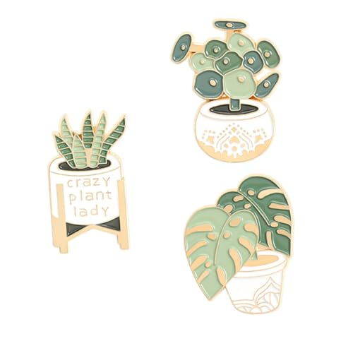 CONGARTENO 3 Stück Teiliges Cartoon Broschen im Pflanzen design Modische Anstecknadeln aus Langlebiger Vielseitiges Kleidungsschmuck accessoire für Pullover Jacken Schals Hüte und Taschen von CONGARTENO