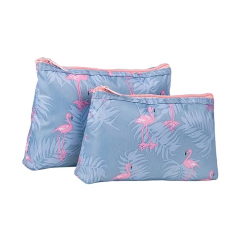 CONGARTENO 3 Stück Teiliges Flamingo Print Kosmetiktasche PVC Transparent Reise Kulturbeutel Große Kapazität Aufbewahrungstasche für Damen Toilettenartikel Makeup Organizer von CONGARTENO