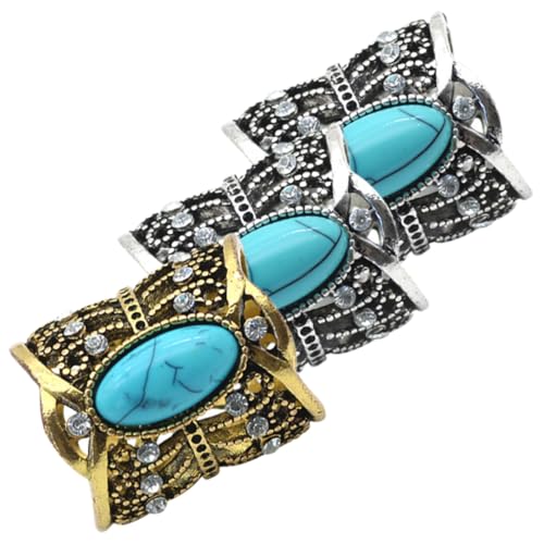 CONGARTENO 3 Stück Vintage Schalring aus Hochwertiger Hohl Gefräst mit Funkelnden Strasssteinen Strapazierfähiger und Modischer Halstuchverschluss für Damen als Accessoire für Schals und von CONGARTENO