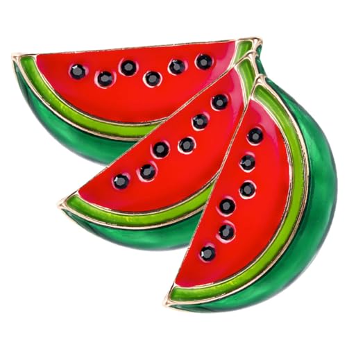 CONGARTENO 3 Stück Wassermelonen Brosche Pin Niedliche Cartoon Anstecknadel für Kleidung Schals und Taschen Dekoration für Stilvolle Outfits Hochwertige Verarbeitung Design von CONGARTENO