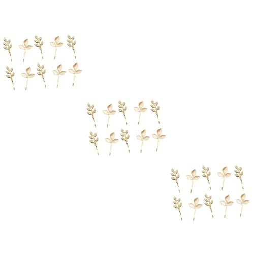 CONGARTENO 30 Stück Damen Haarspange Vintage Haarspangen Vintage Haarschmuck Gold Haarspange Haarspangen Gold Haarschmuck Mädchen Haarspangen Haarnadel Blatt Haarspangen Golden von CONGARTENO