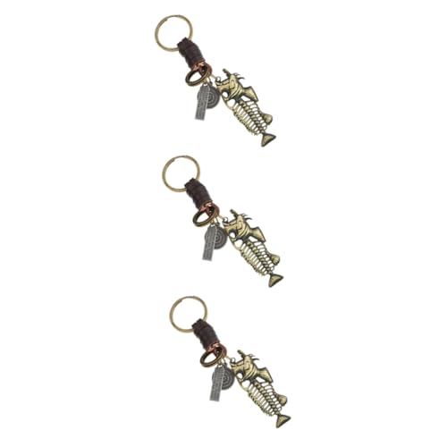 CONGARTENO 3 Stücke Schlüsselring Fisch Schlüsselring Für Auto Schlüssel Fisch Knochen Stil Keychain Decor von CONGARTENO