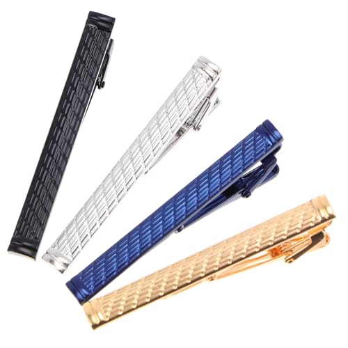 CONGARTENO 4 Stück Kupfer Krawattenklammer Lange Herren Tie Bars Praktische Business Krawattenklammern Klassisch Eleganter Look für Formelle Anlässe und Bürogebrauch von CONGARTENO