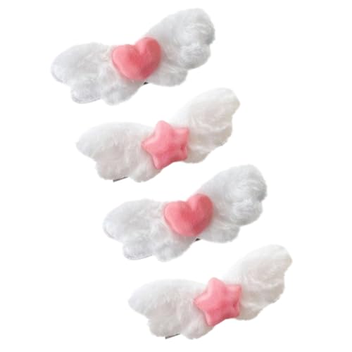 CONGARTENO 4 Stück Mehrteiliges Flügel Haarklammern Weiche Haarschmuck Mädchen Süße Dekorative Haarspangen Vielseitig für Teens und Frauen Modische Styling accessoires von CONGARTENO