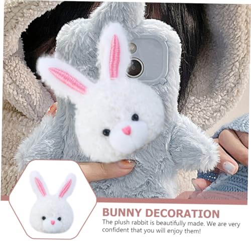 CONGARTENO 4 Stück Plüsch kaninchen Broschen Weiche DIY Anstecknadeln aus Hochwertigem Plüsch Niedliche Hasen form Vielseitig für Kleidung Taschen Rucksäcke Charmante Accessoires für von CONGARTENO