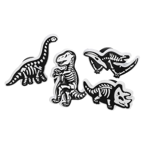 CONGARTENO 4 Stück Teiliges Dinosaurier skelett Broschen aus Langlebiger Legierung Kreative Dino knochen Anstecknadeln Modische Revers Pins für Jacken Taschen Schals Geschenk für Damen und von CONGARTENO
