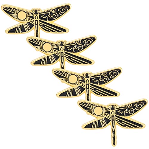 CONGARTENO 4 Stück Teiliges Dragonfly Broschen aus Langlebiger Legierung Cartoon Libellen Anstecknadeln für Damen Vielseitiger Schmuck für Kleidung Taschen Hüte und Schals von CONGARTENO