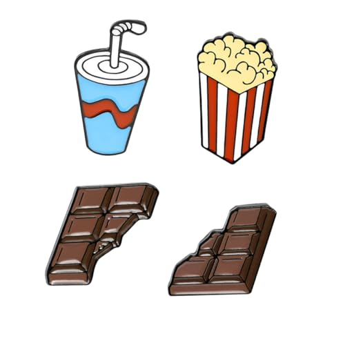 CONGARTENO 4 Stück Teiliges Kreative Broschen aus Legierung Modische Anstecknadeln für Kleidung Taschen Rucksäcke und Hüte Leichtes DIY Schmuck Zubehör Eleganter Look für Damen und Familie von CONGARTENO