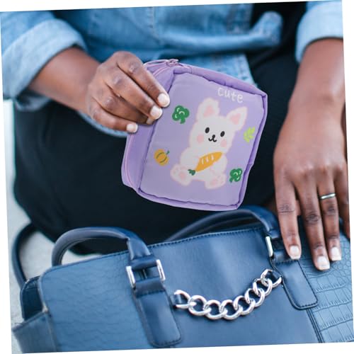 CONGARTENO 4 Stück Teiliges Niedliche Dicke Periodentaschen mit Reißverschluss Multifunktionale Aufbewahrungstaschen für Damenbinden und Münzen Kompakt und Reisetauglich für Mädchen und von CONGARTENO