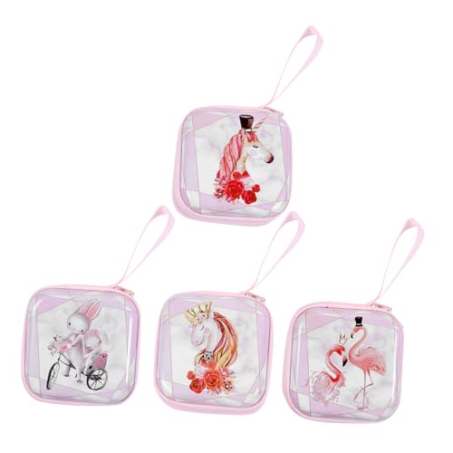 CONGARTENO 4 Stück Teiliges Niedliche Einhorn kindergeldbeutel Modische Münzbeutel mit Ausreichend Stauraum Langlebiges Material Kreatives Muster für Mädchen und Kleine Accessoires von CONGARTENO