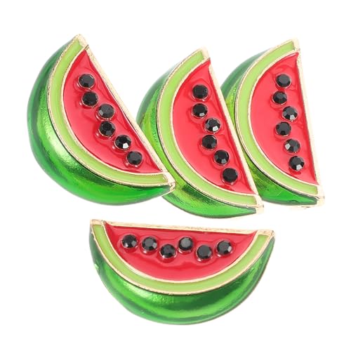 CONGARTENO 4 Stück Teiliges Wassermelonen Broschen Clip Cartoon Anstecknadeln für Cardigan Pullover Schal Kleidung Stabile Kleidungsclips für Damen und Herren von CONGARTENO