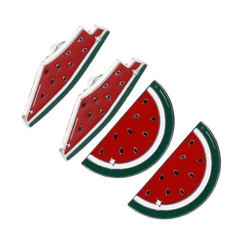CONGARTENO 4 Stück Wassermelonen Emaille Pins Palästina Broschen Obstform Anstecknadeln für Kleidung Taschen Hüte Modische Accessoires Geschenkidee von CONGARTENO