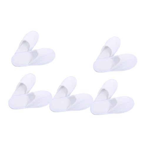 CONGARTENO 5 Paare Leichte Baumwoll Hausschuhe Rutschfest Komfortabel Unisex für Reisen Hotel Spa Party und Zuhause Vielseitige Gästepantoffeln Waschbar Angenehm für Männer und Frauen von CONGARTENO