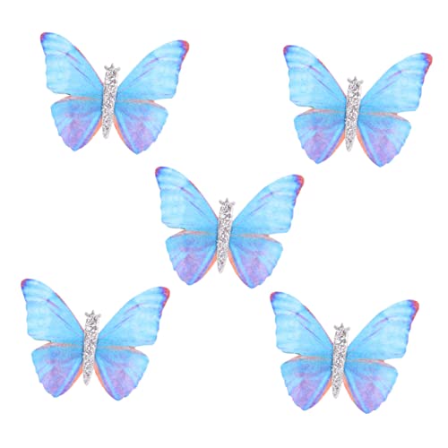 CONGARTENO 5 Stück Feen Schmetterling Haarspangen mit Schleifen design Niedliche Haarklammern für Stirnfransen Modische Haarschmuck für Frauen und Mädchen Vielseitig und Einfach zu Stylen von CONGARTENO
