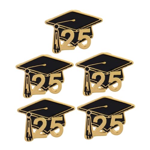 CONGARTENO 5 Stück Teiliges Doktorhut Anstecknadeln Motivationsbroschen für Abschlussfeier Stilvolle Abzeichen für Anzug Revers Erinnerungsnadeln für Graduierte und Prüfungserfolge von CONGARTENO