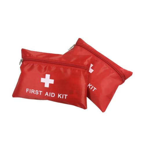 CONGARTENO 5 Stück Teiliges Mini Organizer aus Oxford Kompakte Notfalltasche Tragbar und Verschleißfest für Reise Camping Outdoor Büro und Haushalt Rot von CONGARTENO