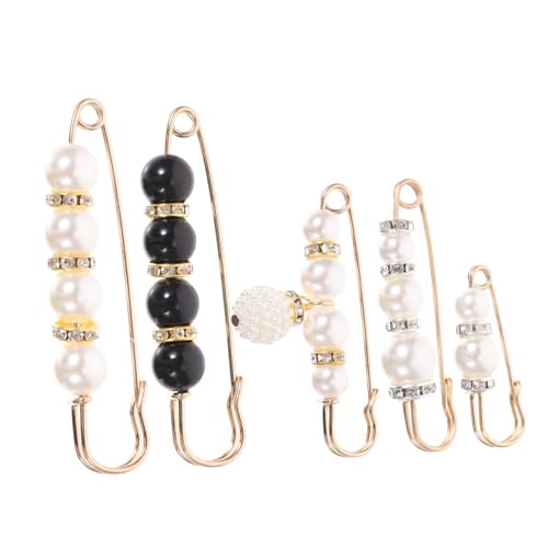 CONGARTENO 5stücke Perlen Brosche Pin Für Kleidung Schals Und Pullover Sicherheitsnadel Mit Perlendesign Langlebig Und Dekorativ Für Frauen Und Mädchen von CONGARTENO