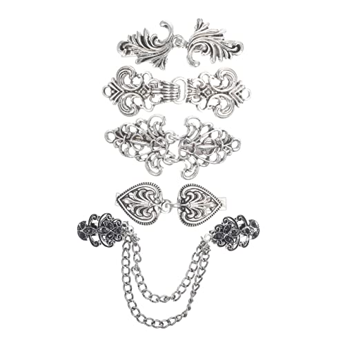 CONGARTENO 5 Stück Teiliges Set Retro Strickjacken Clips Vintage Pullover Clips für Kleidung Broschen für Pullover Schal und Kleid für von CONGARTENO