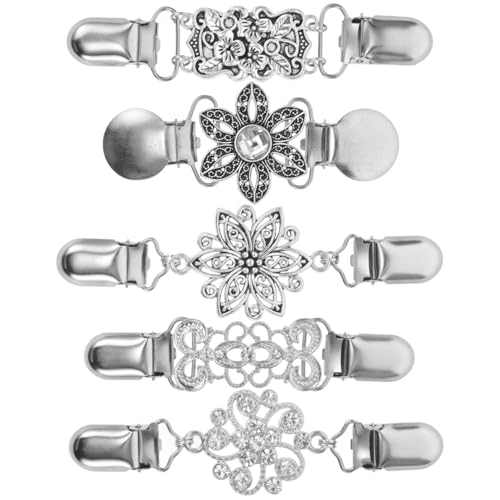 CONGARTENO 5Stücke Vintage Damen Clips Teiliges Retro Jackenclip Schal Brosche für Strickjacken Kleider Cardigans Hochwertige Vielseitige Styling Optionen CONGARTENO 5Stücke Vintage Damen Clips Teiliges Retro Jackenclip Schal Brosche für Strickjacken Kleider Cardigans Hochwertige Vielseitige Styling Optionen von CONGARTENO