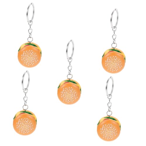 CONGARTENO 5 Stück Hamburger Schlüsselanhänger Fast Food Charm Schlüsselanhänger Simulation Burger Charm Für Und Partygeschenke von CONGARTENO