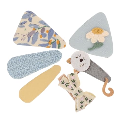 CONGARTENO 6 Stück Koreanische Stoff Haarspangen für Mädchen Rutschfeste Schleifen-design Haarklammern Leichte Snap-accessoires für Haare Bunte Frühling-sommer Haarclips von CONGARTENO