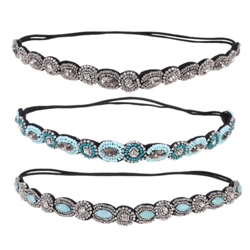 CONGARTENO 6 Stück Teiliges Elastisches Haarband mit Handgefertigten Strass perlen Modischer Haarschmuck für Damen und Mädchen Vielseitig für Verschiedene Anlässe Langlebig und Angenehm zu von CONGARTENO