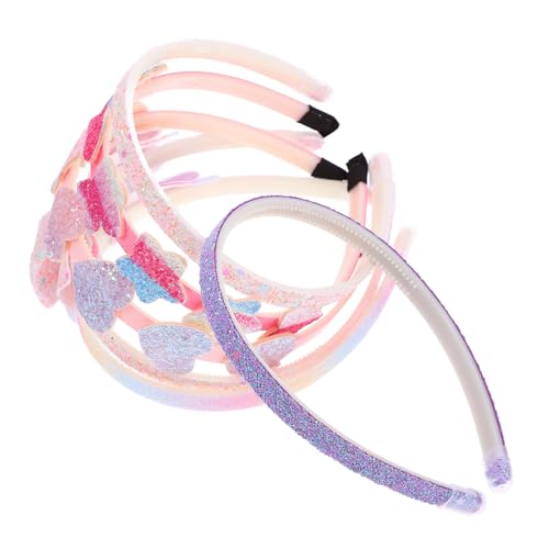 CONGARTENO 6 Stück Teiliges Haarband mit Glitzer und Süßen Dekoren Rutschfeste Stirnbänder mit Zähnen für Mädchen Buntes Haarschmuck Zubehör für Verschiedene Frisuren und Altersgruppen von CONGARTENO