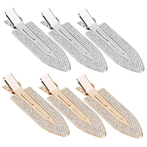CONGARTENO 6 Stück Teiliges Haarklammern mit Funkelnden Kristallen Biegefrei Abdrücke für Eleganten Halt bei Dickem Haar Haarspangen in Gold und Silber für Stilvolle Frisuren von CONGARTENO