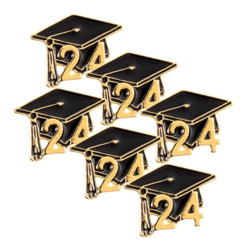 CONGARTENO 6 Stück Teiliges Metall Doktorhut Anstecknadeln Abschlussbroschen Abschlussfeier Schmuck Geschenk für Absolventen und Studenten Vielseitig Tragbar von CONGARTENO