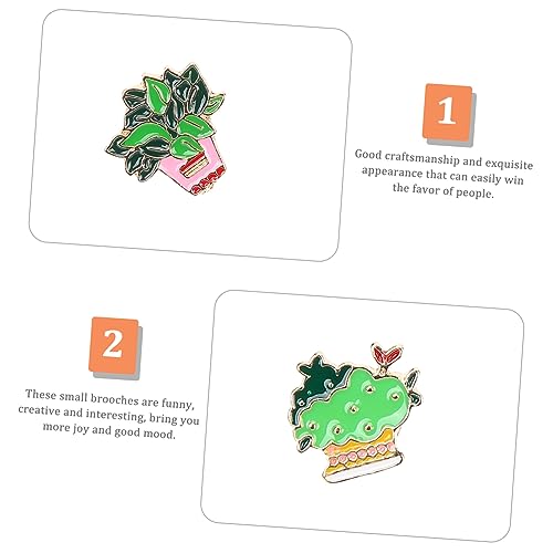 CONGARTENO 6 Stück Teiliges Pflanzen Broschen Kaktus Design Anstecknadeln für Kleidung Rucksäcke Hüte Unisex Mädchen Damen Zubehör von CONGARTENO