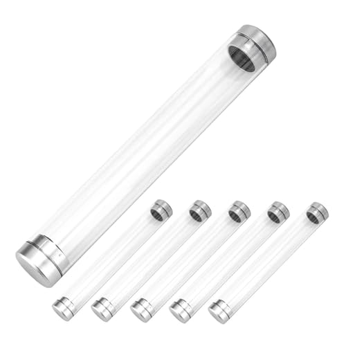 CONGARTENO 6 Stück Teiliges Transparentes Acryl Stifteetui Klare Leere Pen Box zur Aufbewahrung und Präsentation von Kugelschreibern als Geschenkverpackung für Büro und Schule von CONGARTENO
