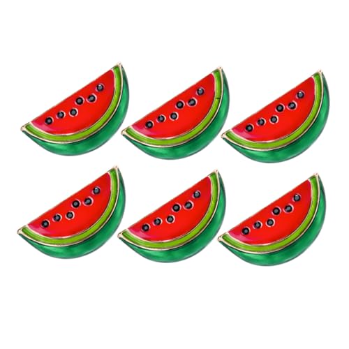 CONGARTENO 6 Stück Teiliges Wassermelonen broschen Modische Kreative Anstecknadeln für Damen Stabile Shawl Clips Einfach zu Befestigen für Pullover Kleider Kragen und Schals von CONGARTENO