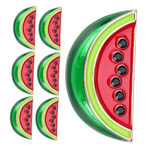 CONGARTENO 7 Stück Teiliges Kreative Wassermelonen Broschen aus Robustem Legierungsmetall Modische Cartoon Anstecknadeln für Damen Einzigartiger Schmuck für Kleidung Rucksäcke Schals und von CONGARTENO