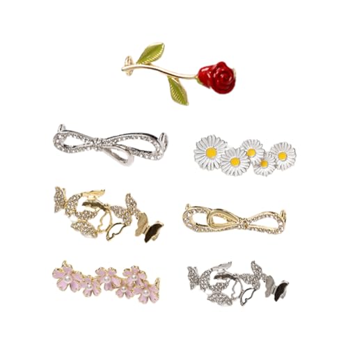 CONGARTENO 7 Stück Teiliges Schuhclips Legierung Elegante Schmuck schnallen für Damen Modische Schuh dekoration Einfach zu Befestigen Passend für Flache Schuhe Stiefel Sandalen und High von CONGARTENO