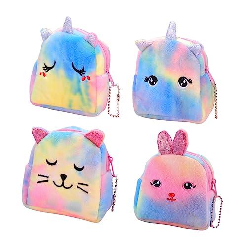 CONGARTENO 8 STK Geldbörse Geldbeutel zum Wechseln von Tieren Goodie-Bag-Füller Taschenanhänger portmonee Kinder Portemonnaie Kinder Geschenkidee Taschen in Tierform kreative Münztüten Plüsch von CONGARTENO