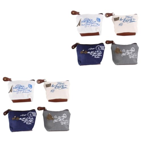 CONGARTENO 8 STK kleines Münztäschchen Kulturbeutel für Damen Mini-Beuteltasche Reise geldbörse Geldbeutel Pocket Wallet damengeldbörse Damen Geldbörse Brieftaschentasche für Frauen von CONGARTENO