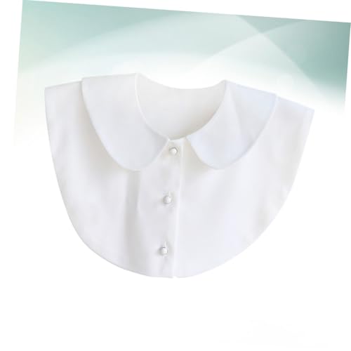 CONGARTENO Abnehmbare Damen Fake kragen Weiß Halbblusen einsatz aus Baumwollmischung Vielseitiger Rundhals schmuckkragen für Blusen und Pullover Angenehm und Dekorativ von CONGARTENO