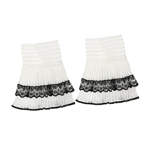 CONGARTENO Abnehmbare Spitzenmanschetten aus Chiffonspitze Elegante Fake Wrist Atmungsaktive Komfortable Ärmel accessoires für Damen Vielseitig für Kleider Blusen Party und Hochzeit Geeignet von CONGARTENO