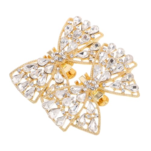 CONGARTENO Abnehmbare Strass Schuhclips mit Schleifen design Glänzende Schuhschnallen aus Legierungssteinen Vielseitiger Schuhschmuck für Damen Hochzeit Party und Alltagsmode Stilvolle von CONGARTENO