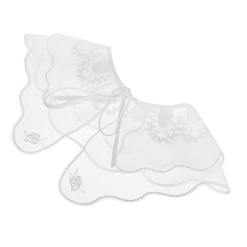 CONGARTENO Hemdkragen Für Damen Clip-kragen Aus Kunstleder Abnehmbarer Blusenkragen Falscher Kragen Für Frauen Faltenkragen Für Warmes Wetter Halterloses Design Für Leichtes Anziehen von CONGARTENO