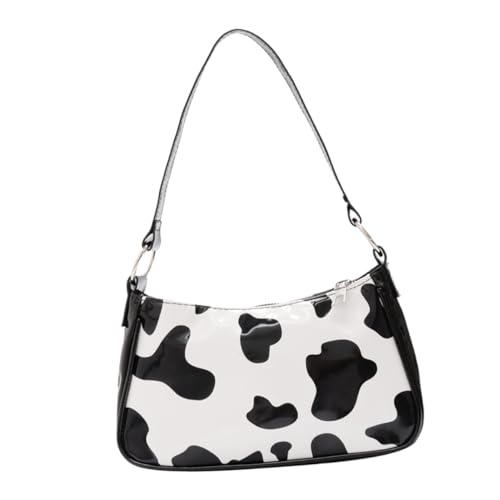 CONGARTENO Adorable Damen Handtasche mit Kuhmuster Mittelgroße Leichte PU Schultertasche Modische Unterarmtasche Große Kapazität Vielseitig für Alltag und Freizeit Geeignet von CONGARTENO