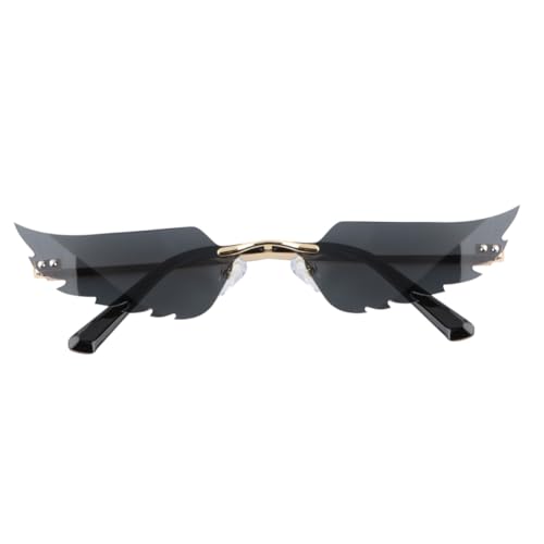 CONGARTENO Angel Wing Sonnenbrille mit Goldenem Rahmen Modische Partybrille Unisex Leichte All Match Eyewear mit Bequemem Nasenpad Strapazierfähige Flügelform für Trendbewusste Streetstyle CONGARTENO Angel Wing Sonnenbrille mit Goldenem Rahmen Modische Partybrille Unisex Leichte All Match Eyewear mit Bequemem Nasenpad Strapazierfähige Flügelform für Trendbewusste Streetstyle von CONGARTENO