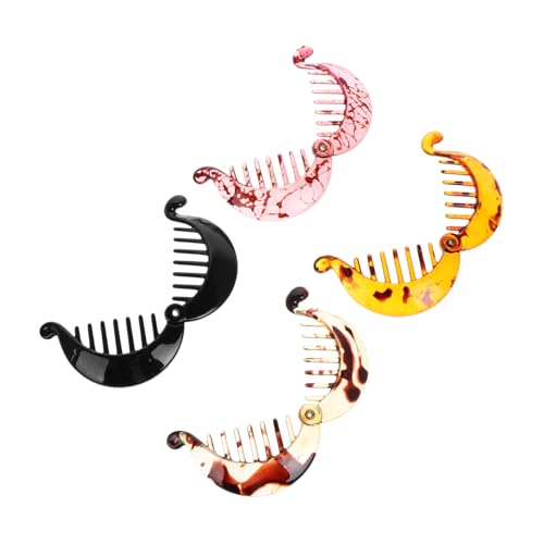 CONGARTENO 4stücke Bananenclips Pferdeschwanz-haarclips Clips Für Damen Haarschmuck Bananenclip Haarclips Aus Kunststoff Für Verschiedene Frisuren von CONGARTENO