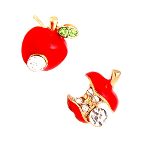 CONGARTENO Apfelohrringe Damen Ohrringe mit Zirkonia Kreative Ohrstecker Leicht und Hautfreundlich Für Party Urlaub und Alltag von CONGARTENO